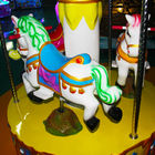 Jetonlu Merry Go Round Kiddie Anaokulu İçin 3 Koltuklu Mini Atlıkarınca Sürmek