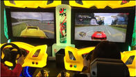 Coin 1-4 Player İçin Outrun Araba Yarışı Video Oyun Makinesi Kumandalı