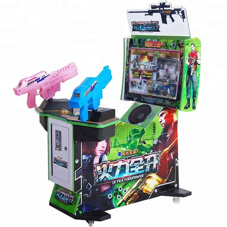 Ultra Ateş Gücü Çocuk Oyun Salonu Makinesi, 3&amp;#39;ü 1 Arada Simülatör Tabancası Hepsi Bir Arada Makarna Makinasında Çekim Yapıyor