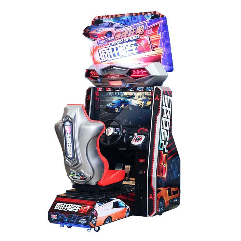 Crazy Speed ​​Twin Arcade Eğlence Makineleri, 1-4 Oyuncular Araba Sürme Arcade Makinesi