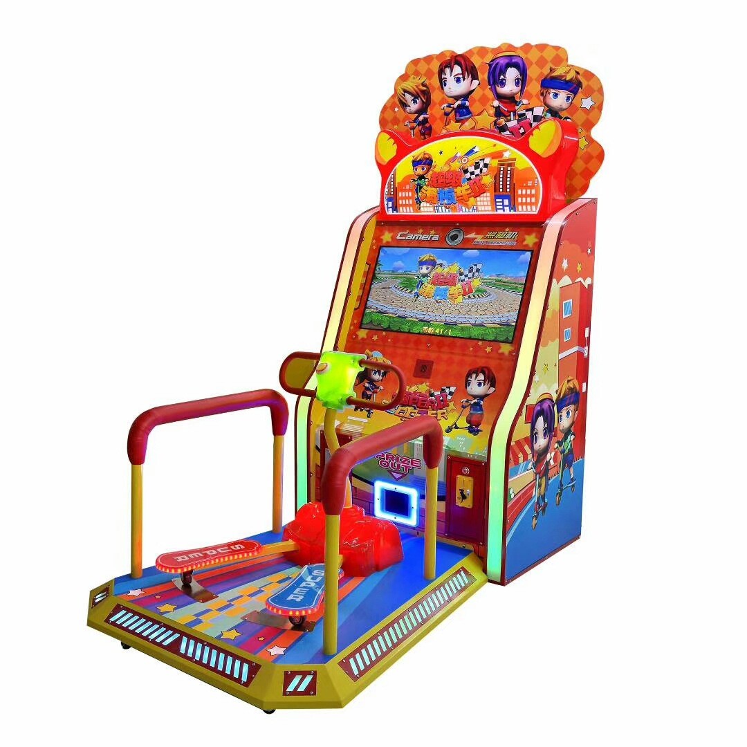 Eğlence Parkı 200w Power için Mutlu Scooter Çocuk itfa Arcade Makineleri