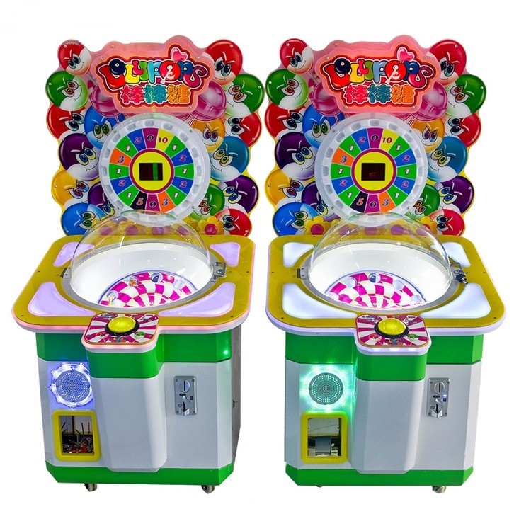 Fabrika Fiyat Jetonlu Arcade Şeker Lolipop Makinesi Ödül Otomat Oyun Makinesi